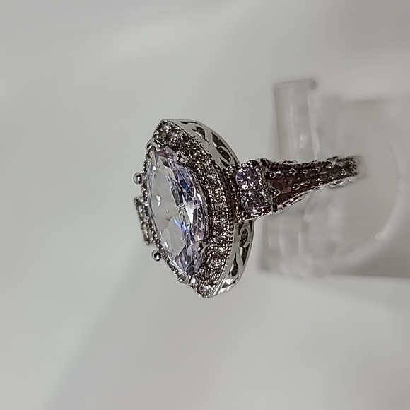 Marquise Diamond Simulant Ring - Picture 7 of 14